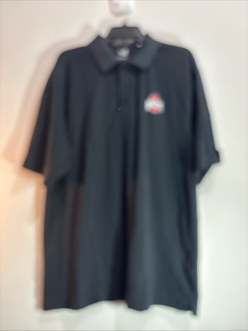 Cutter and Buck Classic Black Men's Polo Shirt with Chest Logo. 1379